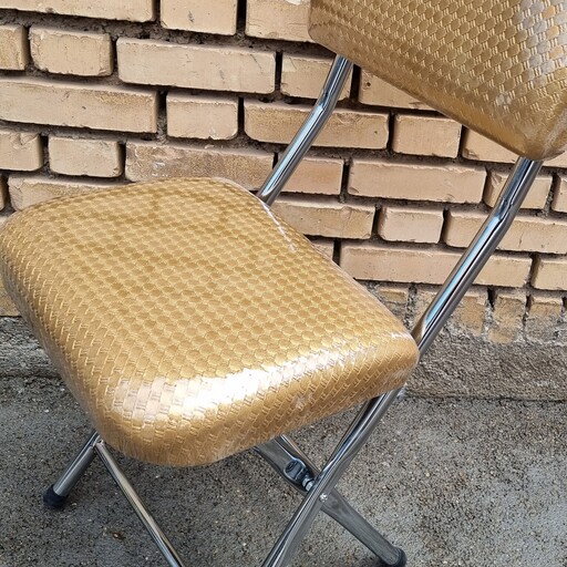 صندلی تاشو تک  طلایی(سفارشی vip)