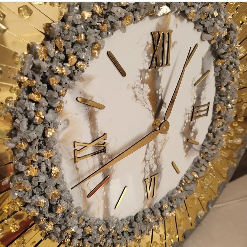 ساعت دیواری لوکس آینه ای  قیمت برای قطر 60 