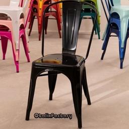 صندلی فلزی تولیکس رنگ مشکی براق ، ارسال به سراسر کشور بصورت پس کرایه