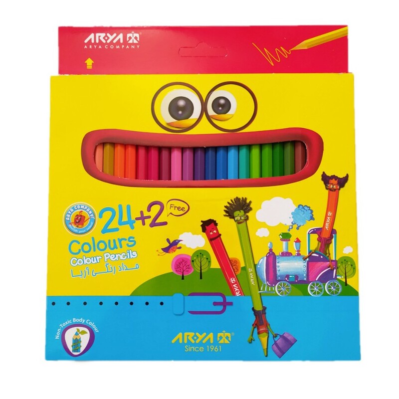 مداد رنگی 26 رنگ آریا 
