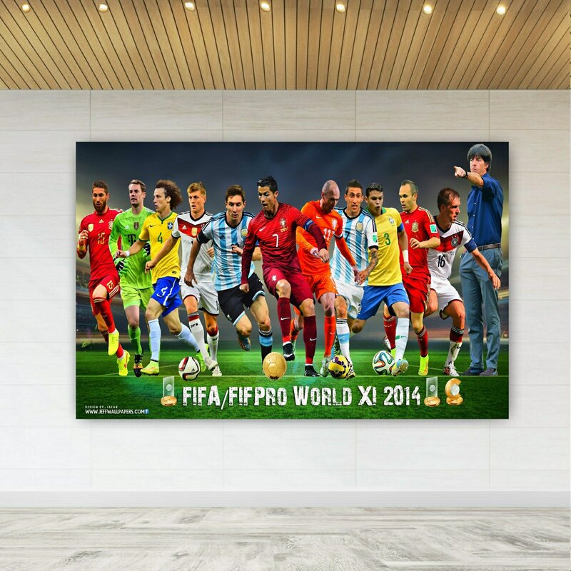 پوستر دیواری بهترین های دنیای فوتبال با ارسال رایگان