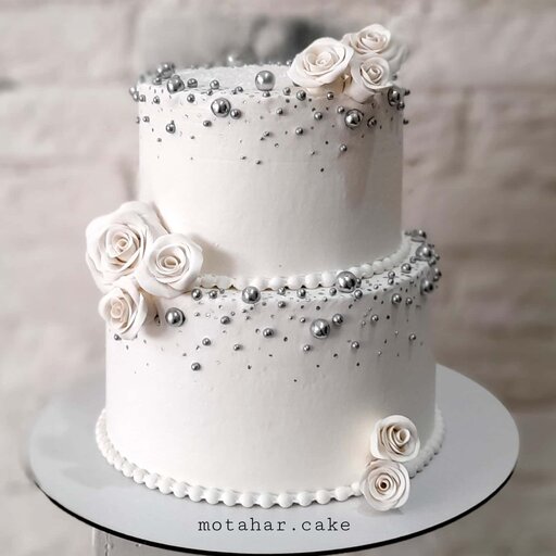 کیک خامه ای کیک مراسم عقد کیک بله برون کیک عروسی 