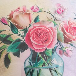 نقاشی گل و گلدون