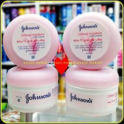 کرم مرطوب کننده 24 ساعته ضد خشکی پوست 200 میل جانسون johnson Cream moisture
