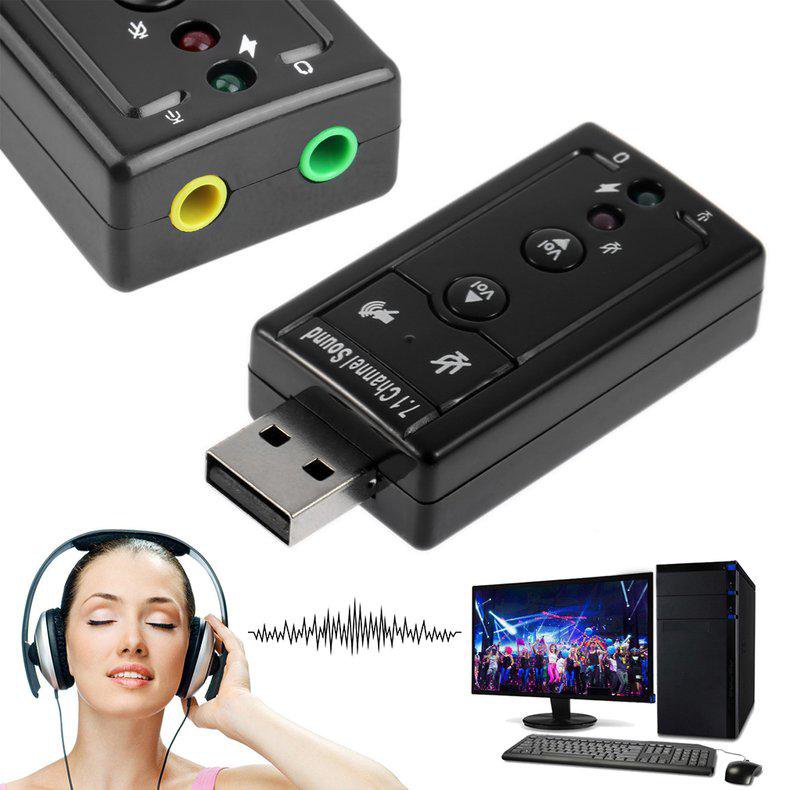 کارت صدا usb ولوم دار usb virtual 7.1 کیفیت عالی