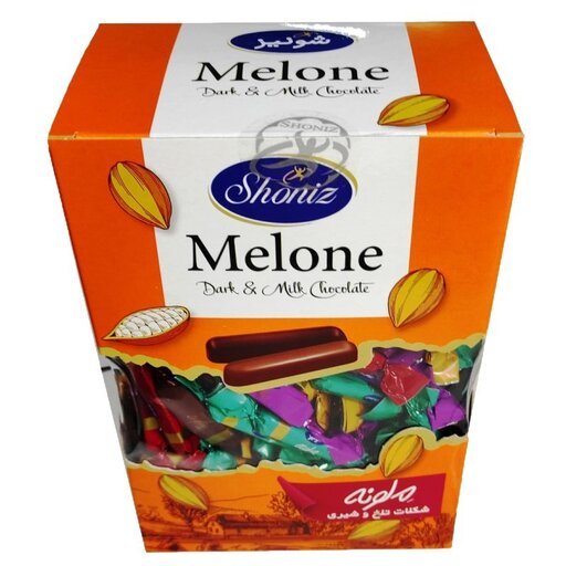 شکلات مخلوط تلخ و شیری ملونه شرکت شونیز - 200گرمی