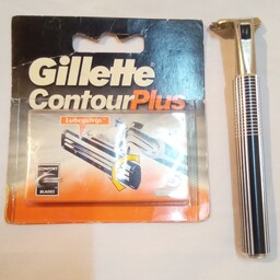 دسته تیغ GILLETTE CONTOUR PLUS با بسته تیغ 5عددی