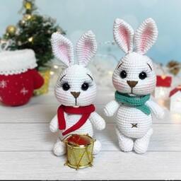 خرگوش سال عروسک خرگوش دستبافت عروسک دست بافت بافتنی خرگوش بافتنی خرگوش سفره هفت سین