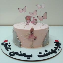 کیک تولد دخترونه پروانه