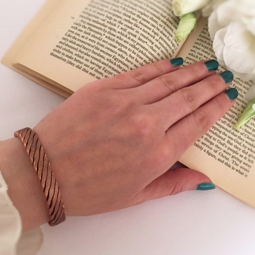 دستبند زنانه ی مسی نخل زیور کد 173