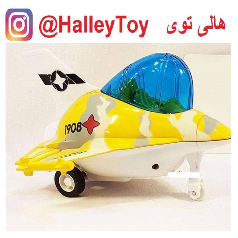 اسباب بازی ماکت هواپیمای جنگنده فلزی موزیکال فروشگاه هالی توی