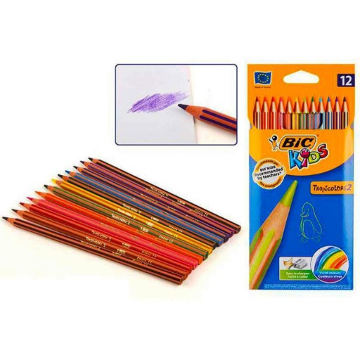 مداد رنگی 12 رنگ bic محصول کشور فرانسه 