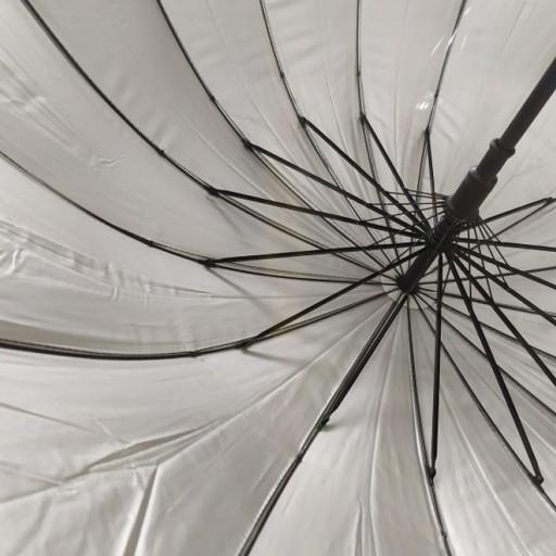 چتر 16 فنره مشکی با پارچه دوبل دسته عصایی