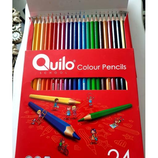 مداد رنگی 24تایی جعبه مقوایی کویلو