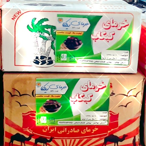 خرما درجه یک کبکاب امسال - 4 کیلو (2تا دو کیلو) -ظرف کارتنی - کاملا بهداشتی- محصول بوشهر و طعم عالی