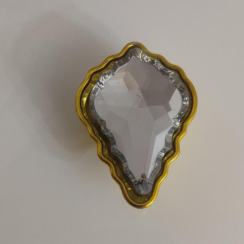دستگیره کابینتی کریستالی الماسی طلایی ایرانی بدنه پلی اورتان
