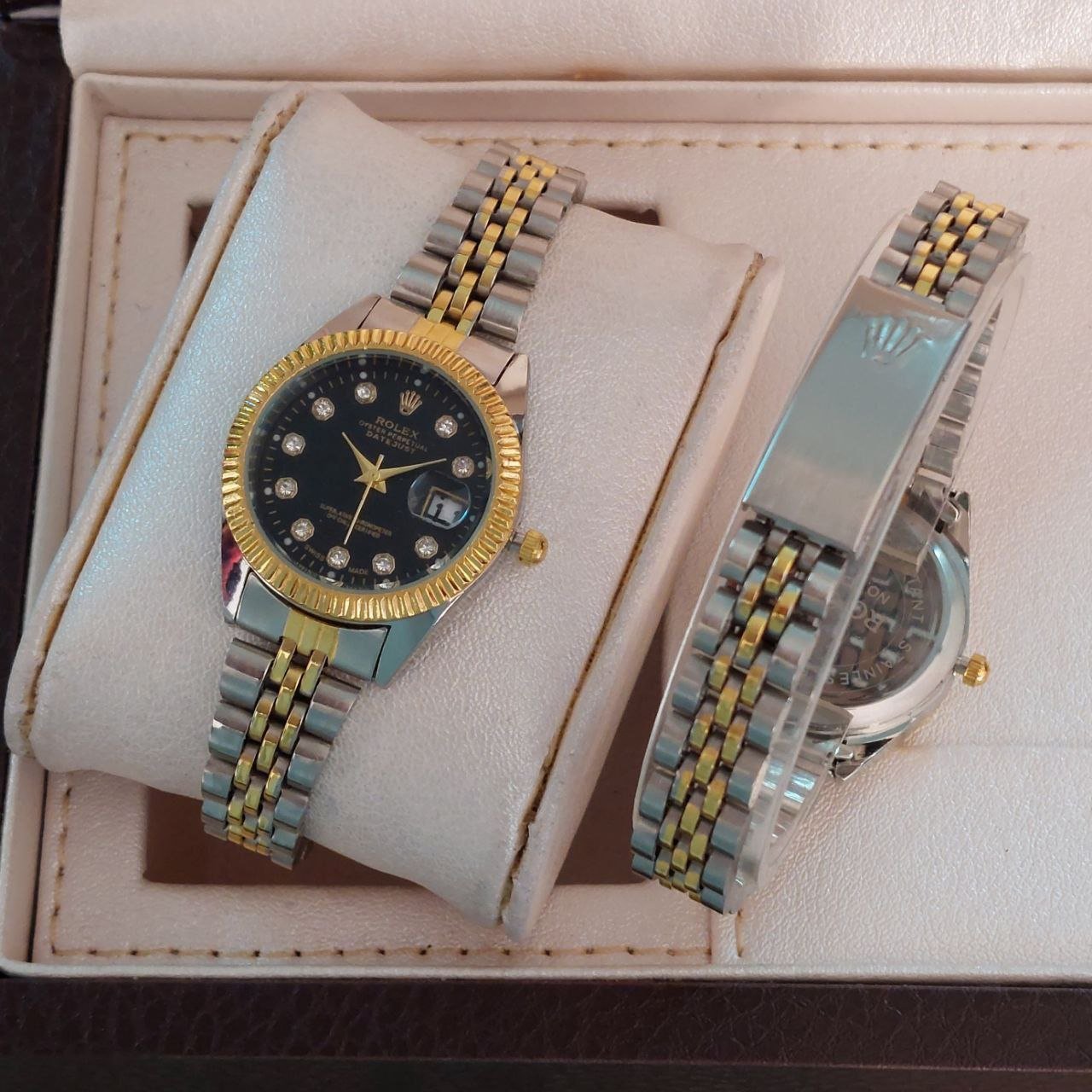 ساعت زنانه رولکس صفحه مشکی 