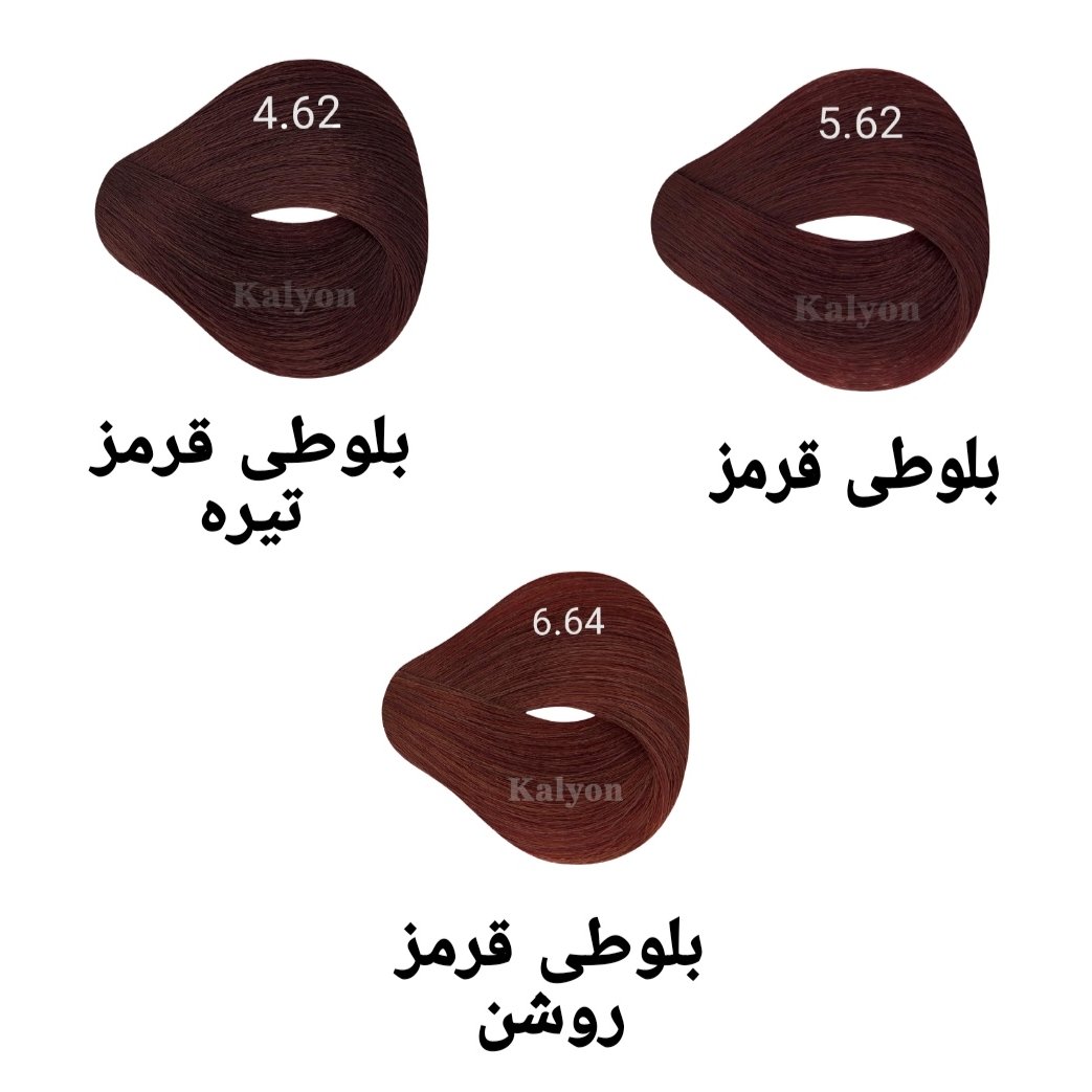 رنگ مو کالیون سری بلوطی 3 رنگ به همراه اکسیدان جوو 6% یا 9% یا 12%