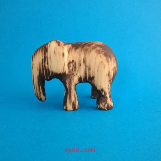 مجسمه چوبی طرح فیل  ( تزیینی  و اسباب بازی)