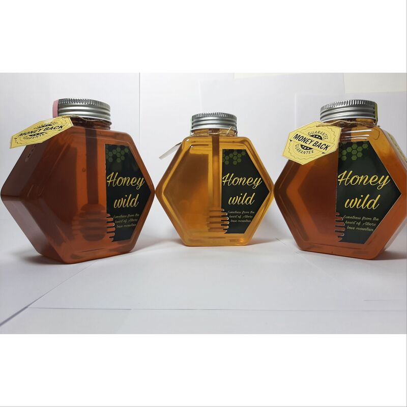 عسل چهل گیاه بهارنارنج گون آویشن یونجه ژل رویال Honey wild صادراتی به شرط آزمایش