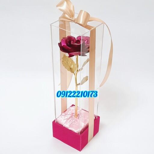 باکس رومیزی گل رز فلزی