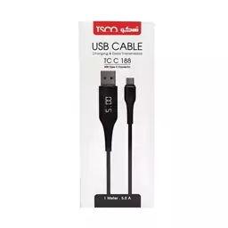 کابل شارژ ( تبدیل ) USB به USB-C ( تایپ سی ) تسکو مدل TCC188 با طول 1 متر