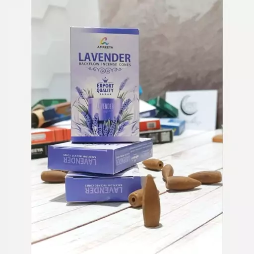 عود آبشاری رایحه اسطوخودوس عود آبشاری لوندر lavender بسته 10 عددی