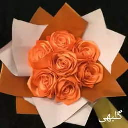 دسته گل رز گلبهی 7شاخه