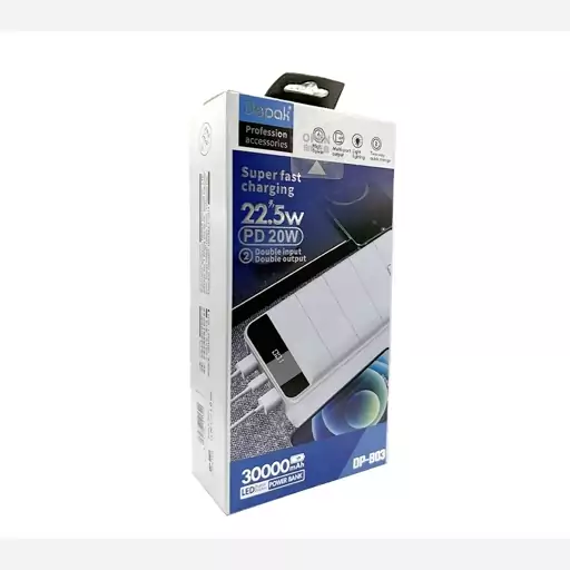 پاوربانک دیپک با ظرفیت 30000 MAH مدل DEPAK DP-B03