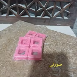 رنگ شمع مکعبی رنگ صورتی