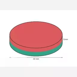 آهنربا نئودیمیوم سوپر مگنت دیسک سایز 30x5 میلیمتر  بسته یک عددی