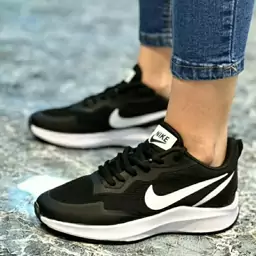 کتونی نایک زوم مشکی سفید لژدار زنانه دخترانه کفش ونس اسپرت اسپورت نایکی NIKE لژ دار شیک رانینگ صیاز ورزشی سبک راحت راحتی