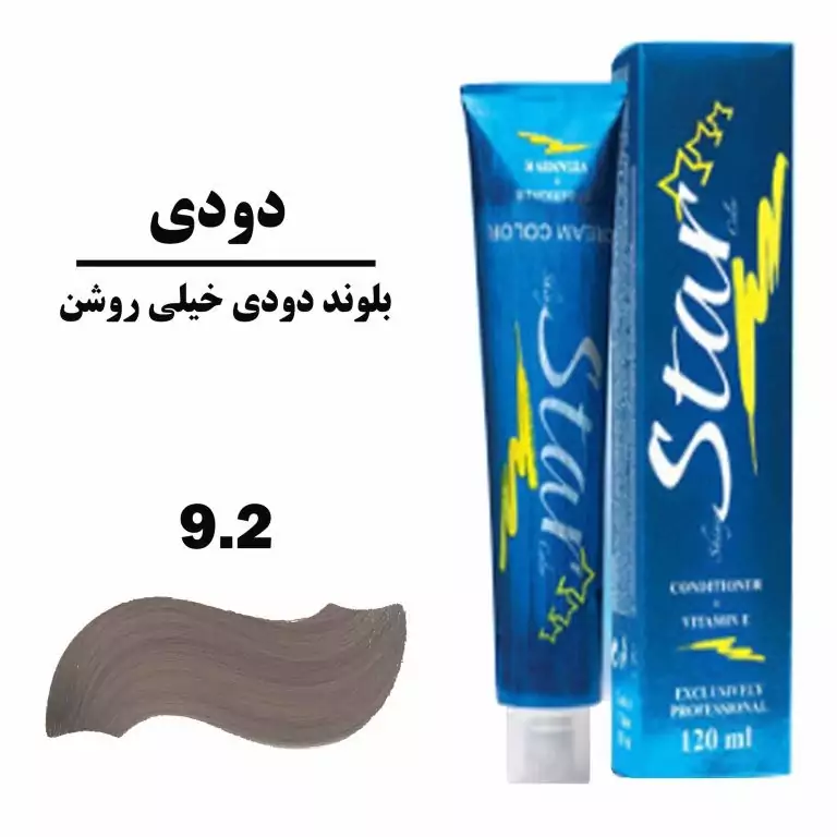 رنگ موی استار شماره 9.2 بلوند دودی خیلی روشن