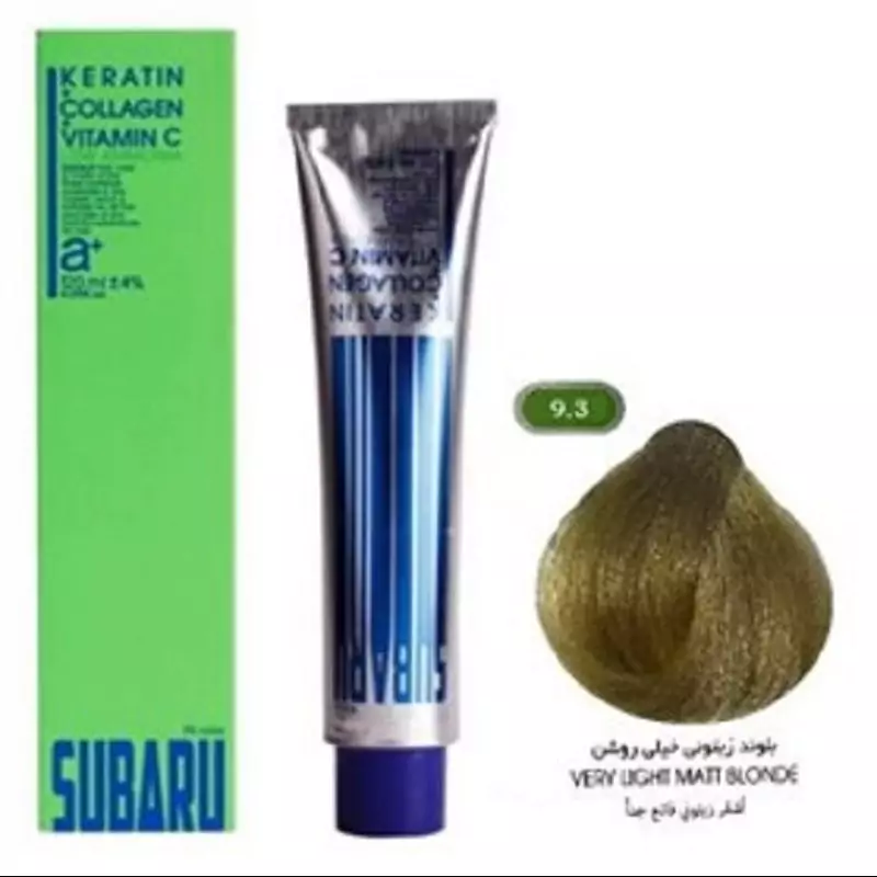 رنگ مو سوبارو شماره 9.3 بلوند زیتونی خیلی روشن حجم 120میلی لیتر