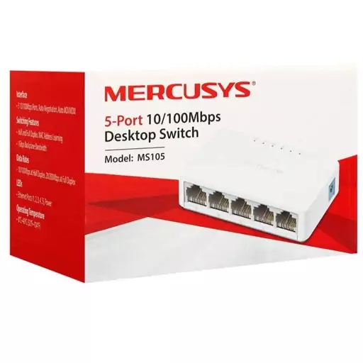 سوییچ 5 پورت مرکوسیس مدل MS105