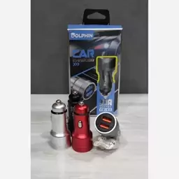 شارژر فندکی اورجینال دولفین Dolphin مدل CR65 دارای دو پورت USB سوپر فست شارژ توربو شارژ