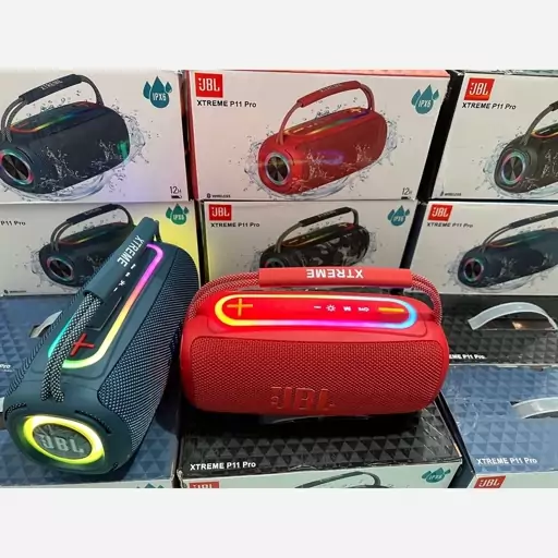 اسپیکر JBL مدلXTREME P11PRO صددرصد اورجینال رم فلاشAUX ضد آب بیس دار رقص نور 4 رنگ مختلف