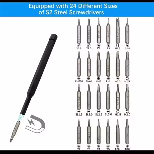 جعبه پیچ گوشتی پروفشنال مگنتی مدل 24in1N
