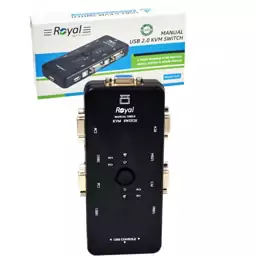 KVM سوئیچ 4 پورت دستی USB رویال Royal 4UK