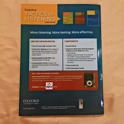 کتاب اکسپندینگ تکتیس فور لیسنیگ Expanding Tactics for Listening Third Edition + CD