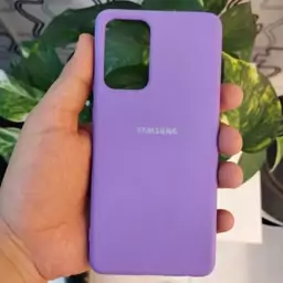 گارد - قاب - کاور سیلیکونی بنفش مناسب برای سامسونگ آ 72 - Galaxy A72 - a 72 - a72 - A 72