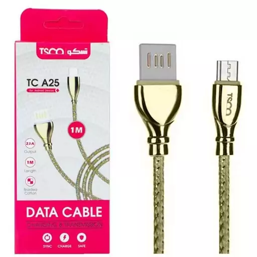 کابل  شارژ microUSB تسکو مدل TC-A25 طول 1 متر