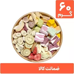 باکس مخلوط میوه و بستنی خشک پفکی 60 گرمی (فریز درایر freeze-dried)