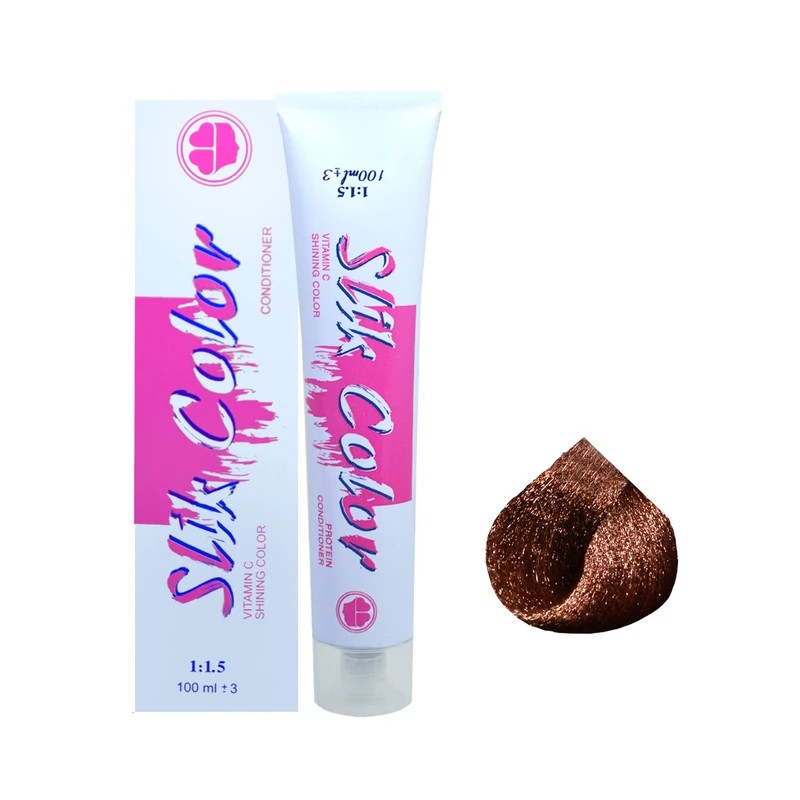 رنگ مو سلیک کالر شماره 6.4 (بسته 5 عددی - 5 تیوبی) حجم 100 میلی لیتر رنگ بلوند مسی تیره