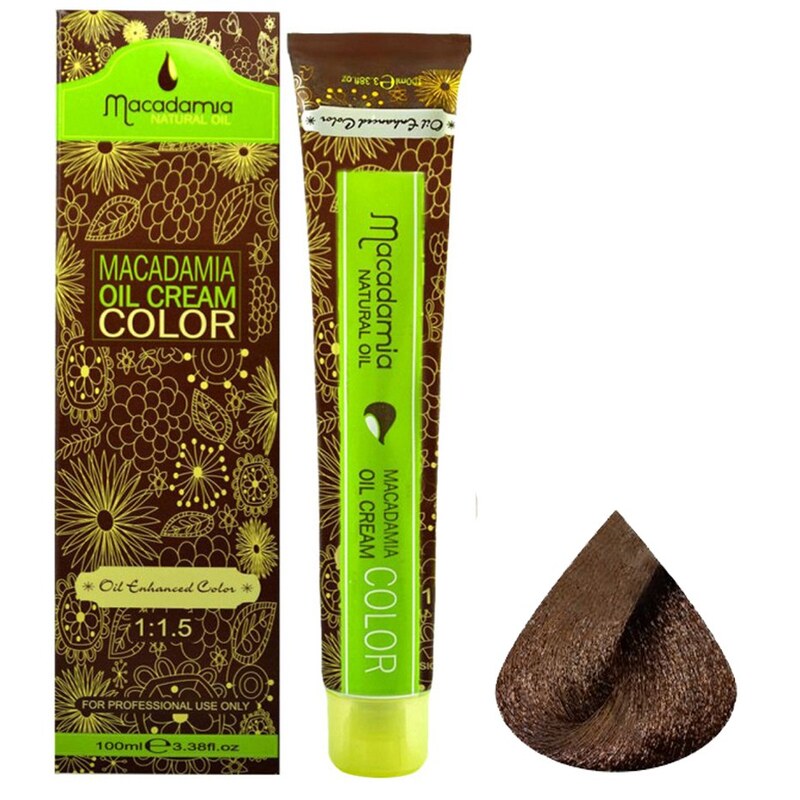 رنگ موی ماکادامیا شماره 6.77 حجم 100 میلی لیتر رنگ قهوه ای کاکائویی روشن