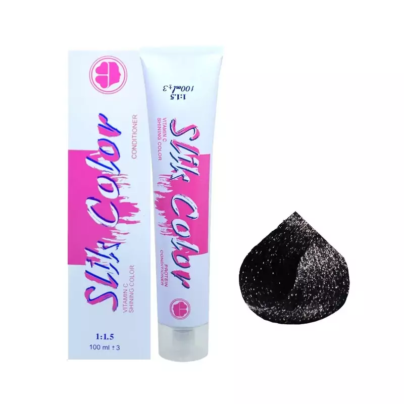 رنگ مو سلیک کالر شماره 3.2 (بسته 5 عددی - 5 تیوبی) حجم 100 میلی لیتر رنگ قهوه ای دودی تیره