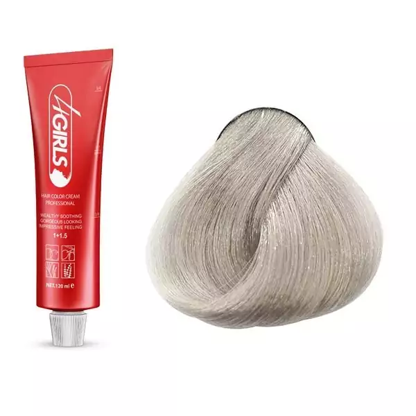 رنگ مو فورگرلز A8 رنگ بلوند خاکستری روشن 120ml