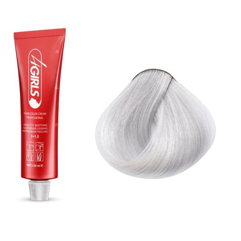 رنگ مو فورگرلز SSI رنگ یخی خاکستری 120ml