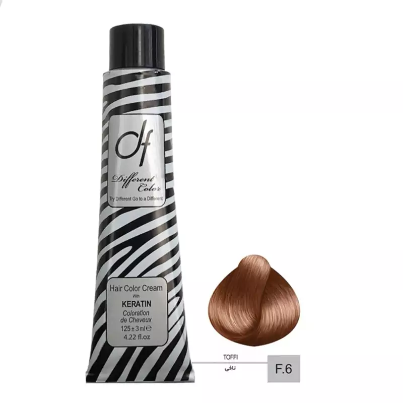 رنگ مو دیفرنت شماره F6 حجم 125 میلی لیتر رنگ تافی