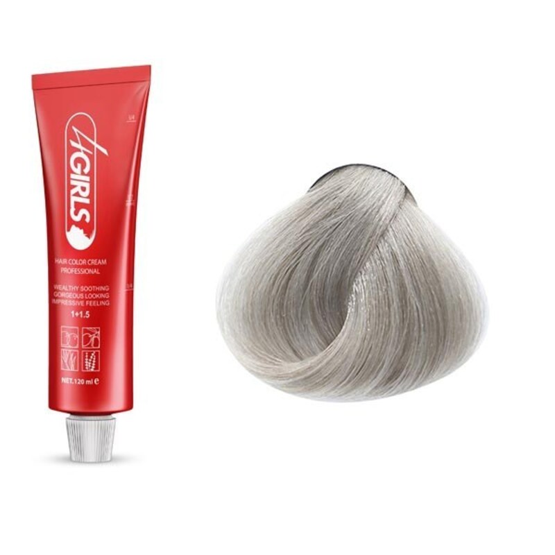 رنگ مو فورگرلز MG رنگ خاکستری متال 120ml
